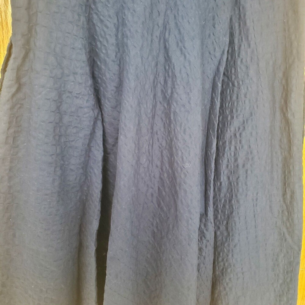J Crew Navy Blue Sleeveless Dress Cotton Seersucker Fit & Flare Lined sz 8 - Picture 11 of 16